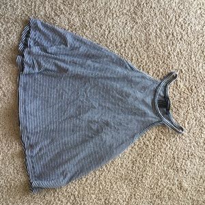 Black and white striped halter top